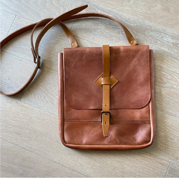 WP STANDARD Whipping Post Satchel tan cognac leather crossbody - Picture 1 of 8